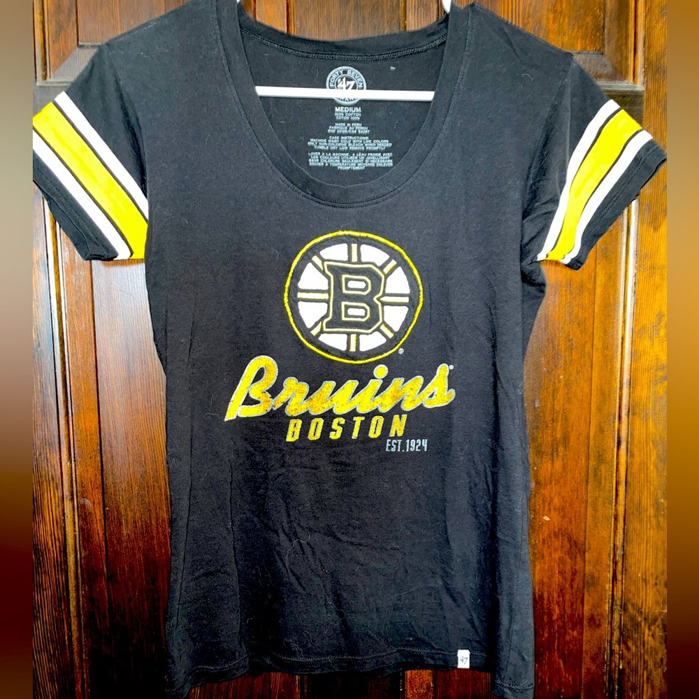 47 Brand Boston Bruins Ladies Scoop Neck T-Shirt